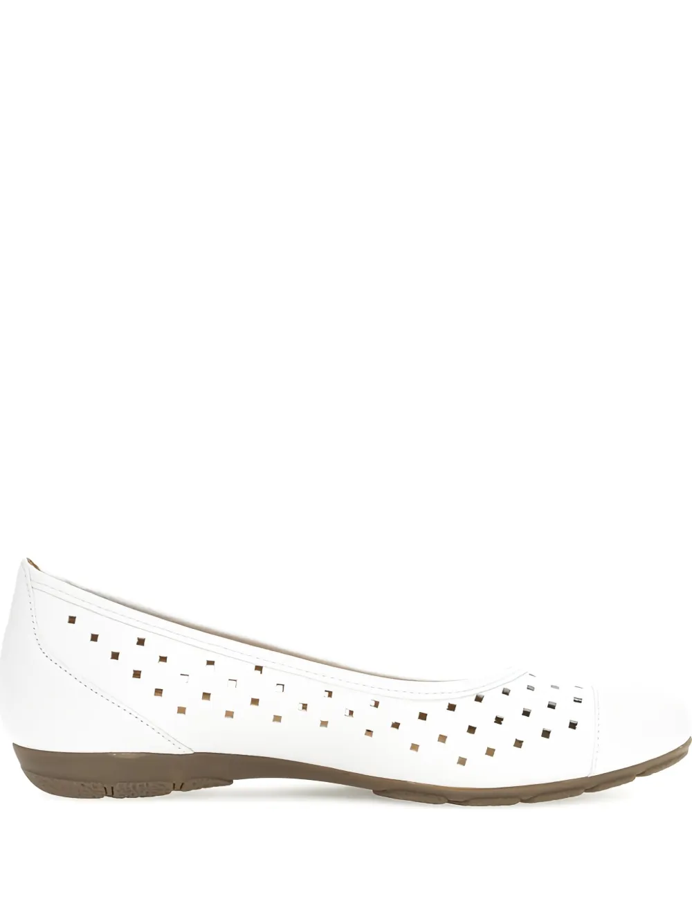 GABOR perforated ballet flats White