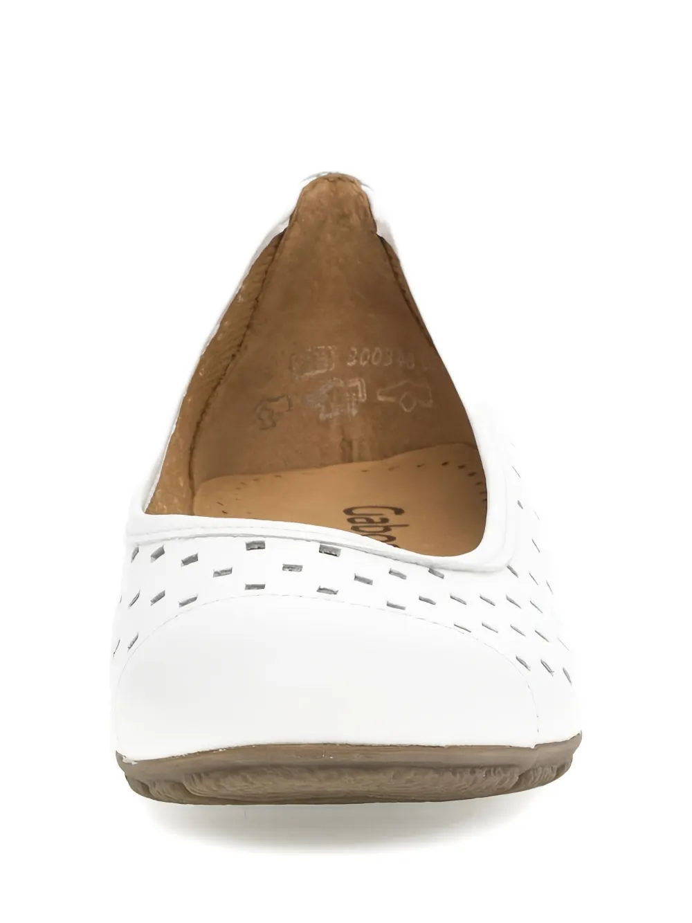 GABOR perforated ballet flats White