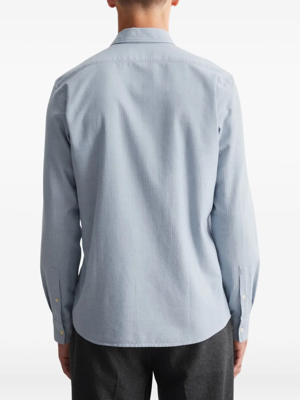 Marc O'polo Textured Button-up Shirt In Blue