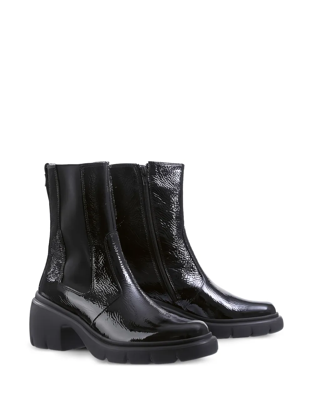 Hogl 45mm Robyn patent ankle boots Black