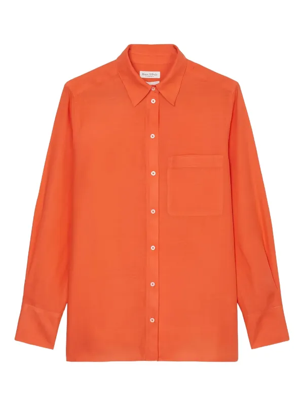neon orange dress shirt Bright Orange with Black Accent Designer Dress Shirt