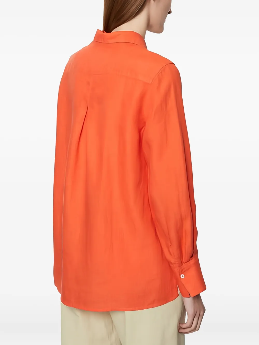 Marc O'Polo Button-up blouse met lange mouwen Oranje