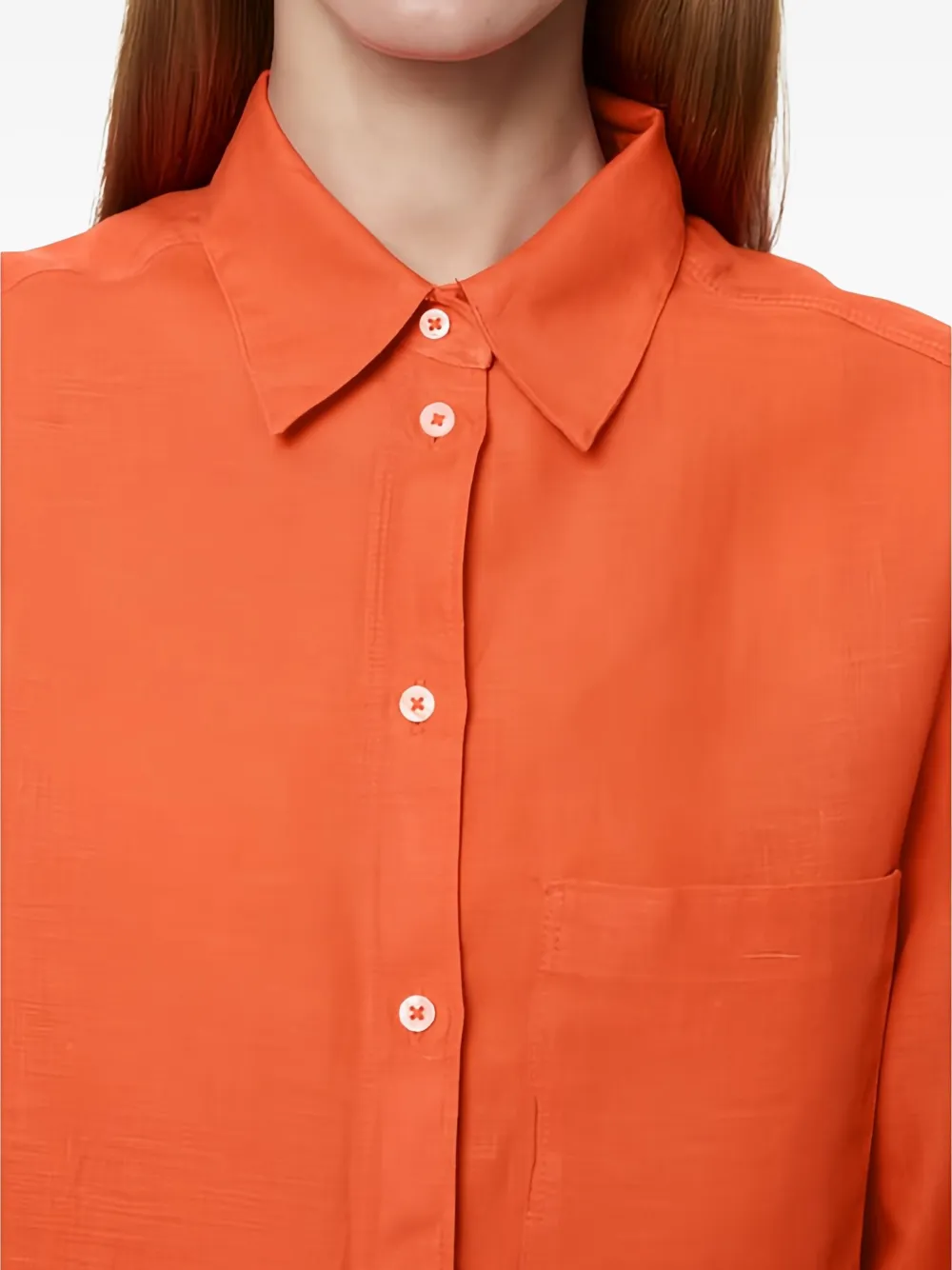 Marc O'Polo Button-up blouse met lange mouwen Oranje