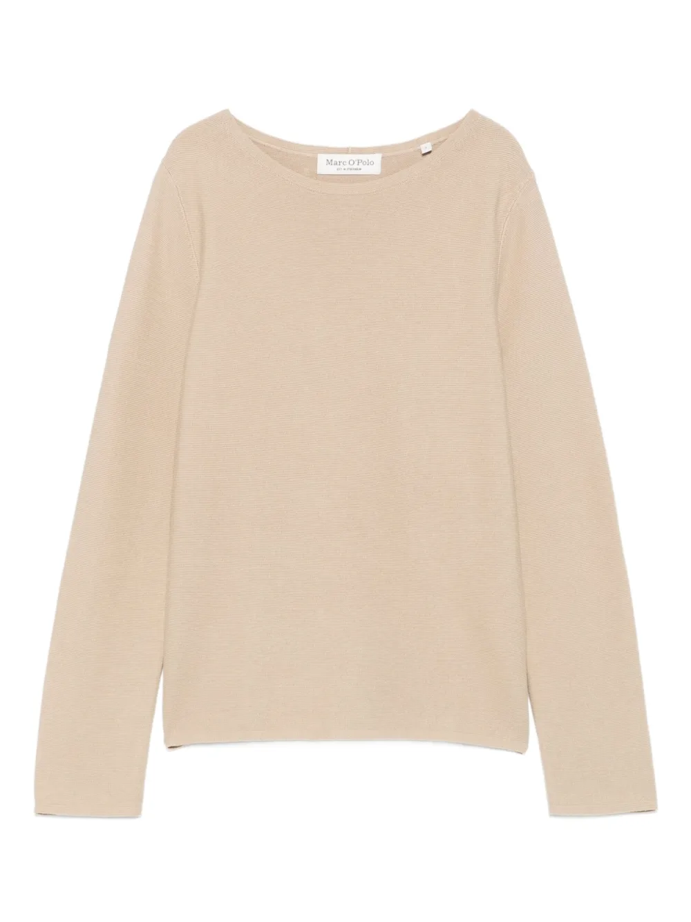 boat-neck long-sleeve top