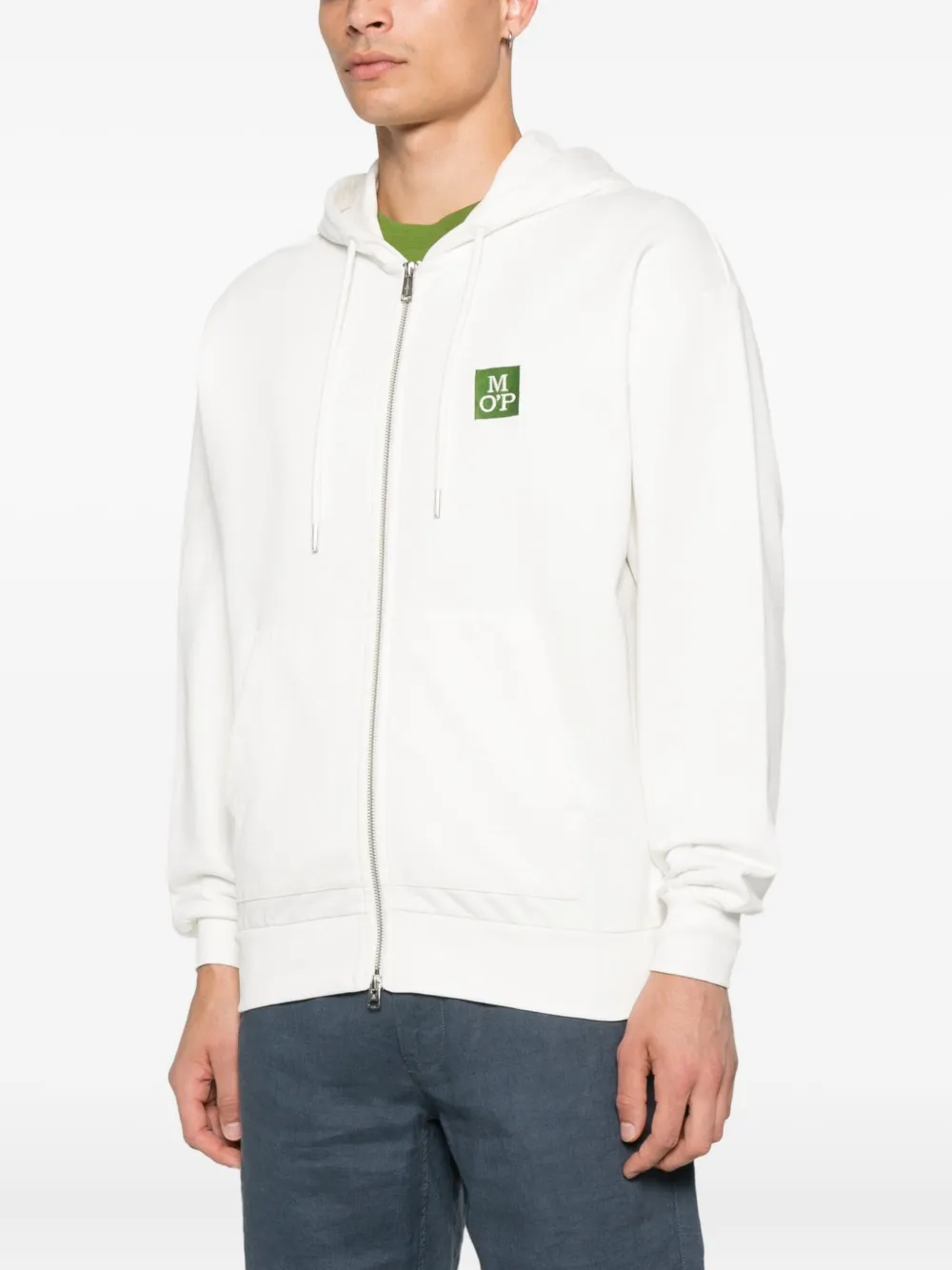 Marc O'Polo logo-patch hoodie Wit