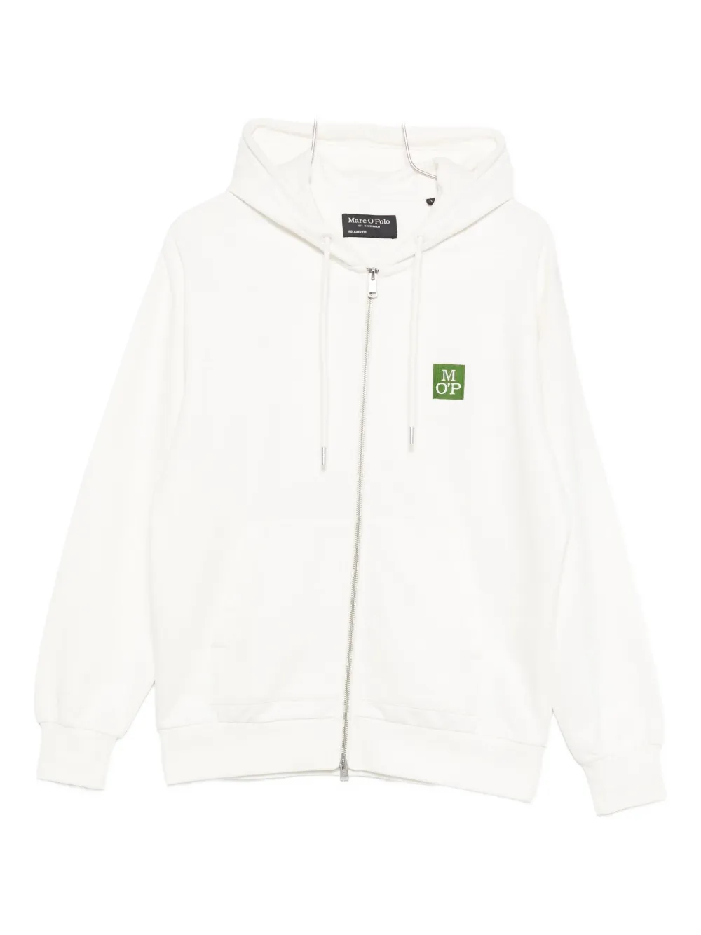 Marc O'polo Logo-patch Hoodie In Gray