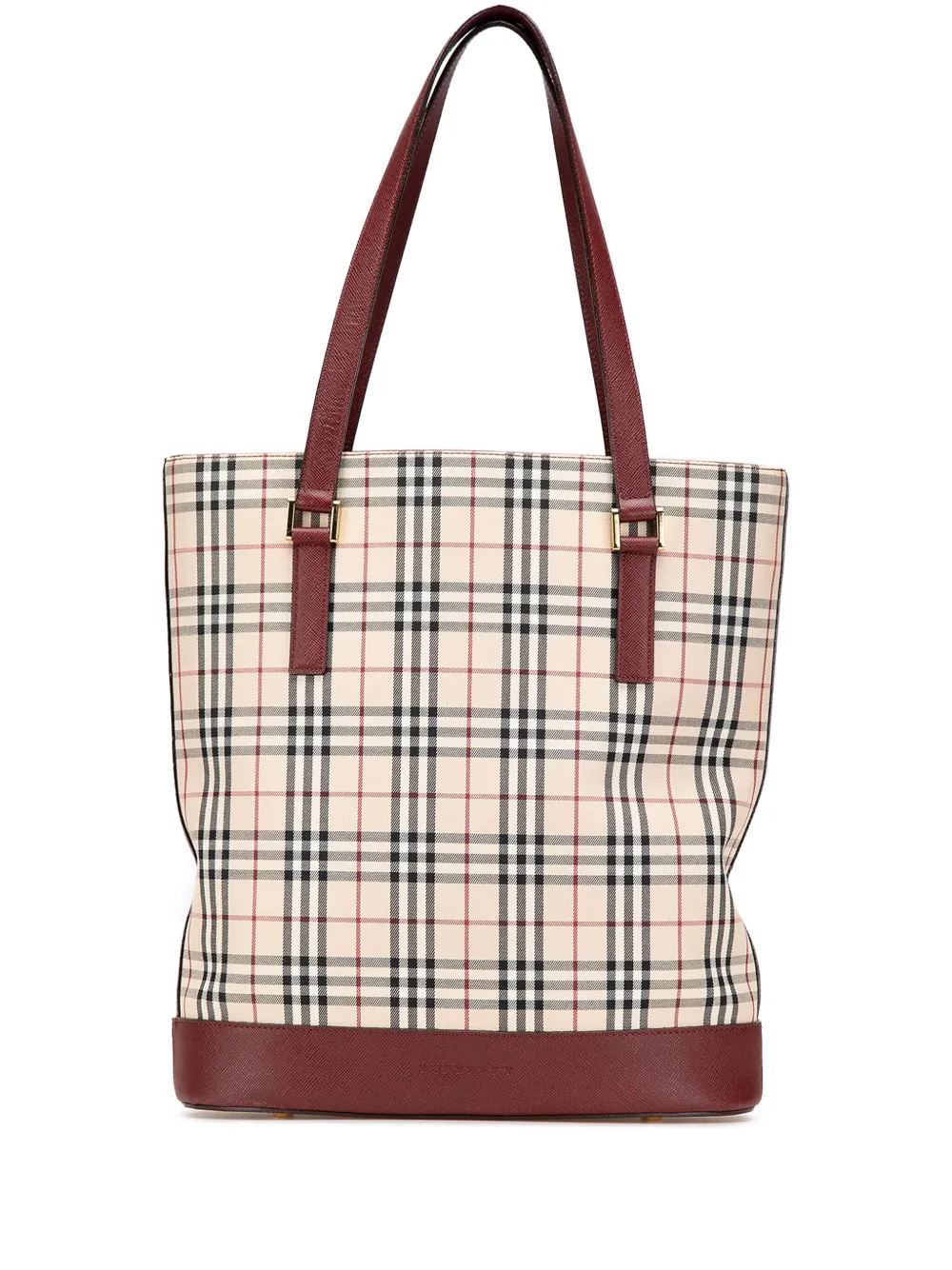 Pre-owned Burberry 2000-2017 House Check Canvas Tote Bag