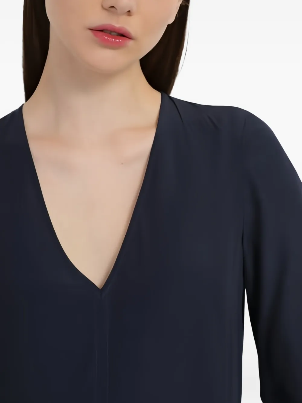 Marc O'Polo Maxi-jurk met V-hals Blauw