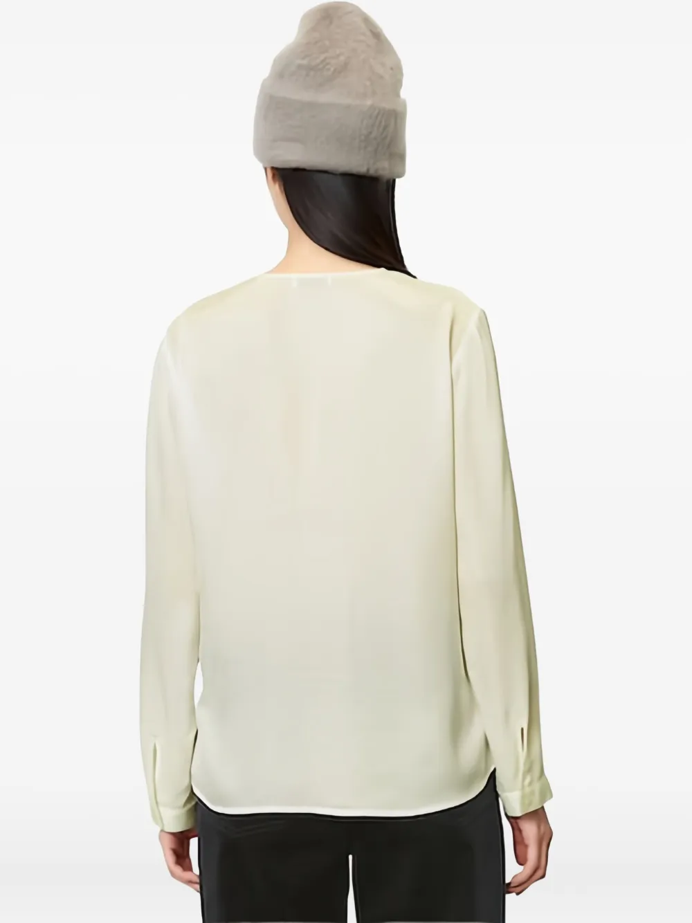 Marc O'Polo Geplooide blouse met kraag en lange mouwen Wit