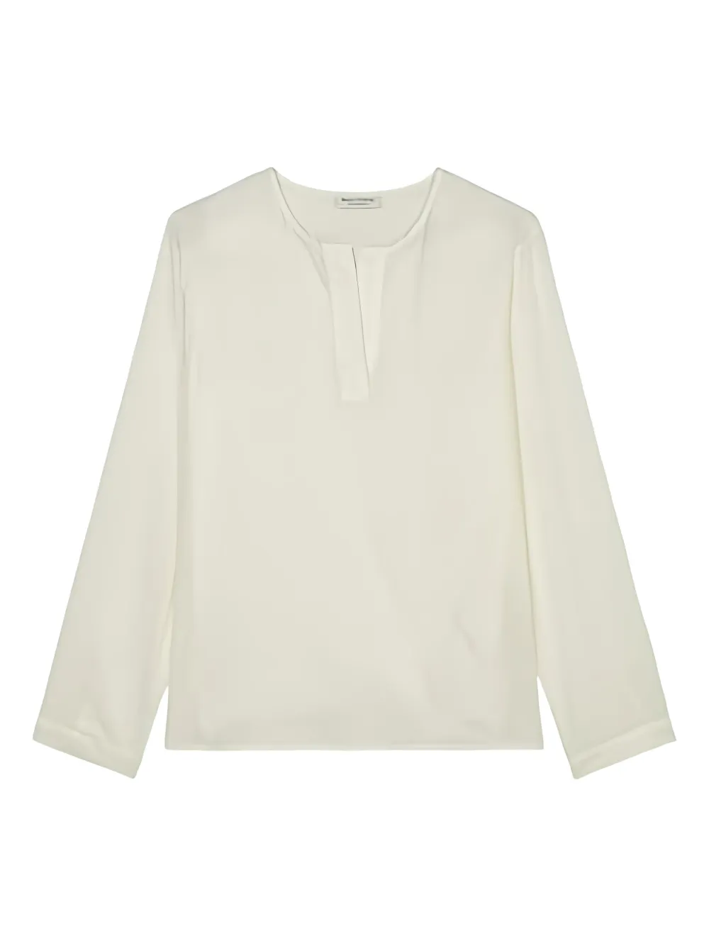 Marc O'Polo pleated collar long-sleeve blouse | White | Image 1