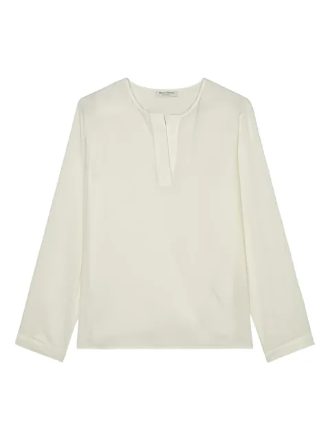 Marc O'Polo pleated collar long-sleeve blouse