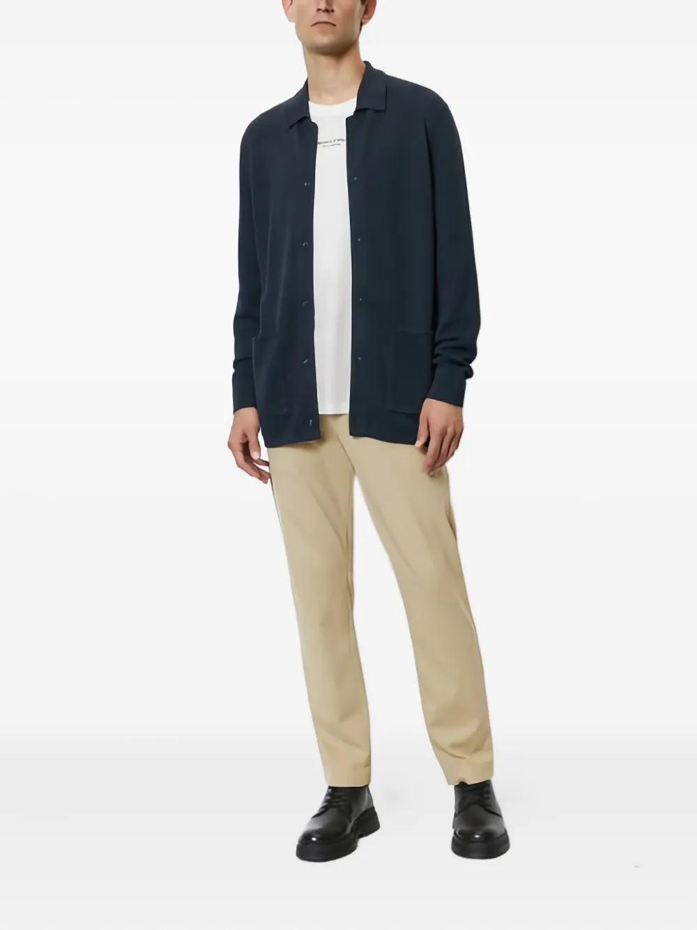 Marc O'Polo Geribbeld vest Blauw