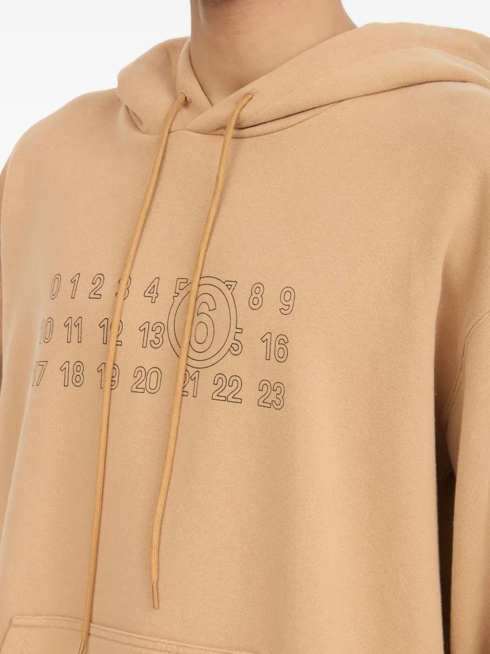 MM6 Maison Margiela Embroidered Graphic Hoodie | Neutrals