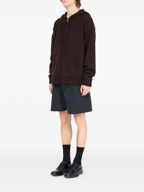 めいぷる Maison Margiela zip-up Hoodie | Brown | FARFETCH