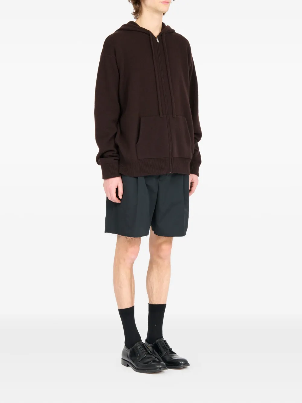 Maison Margiela Hoodie met rits Bruin