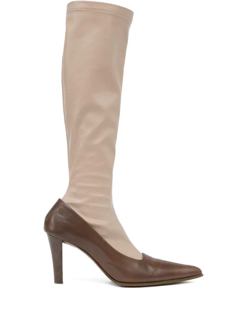 Mm6 Maison Margiela Knee-high Leather Boots In Neutral