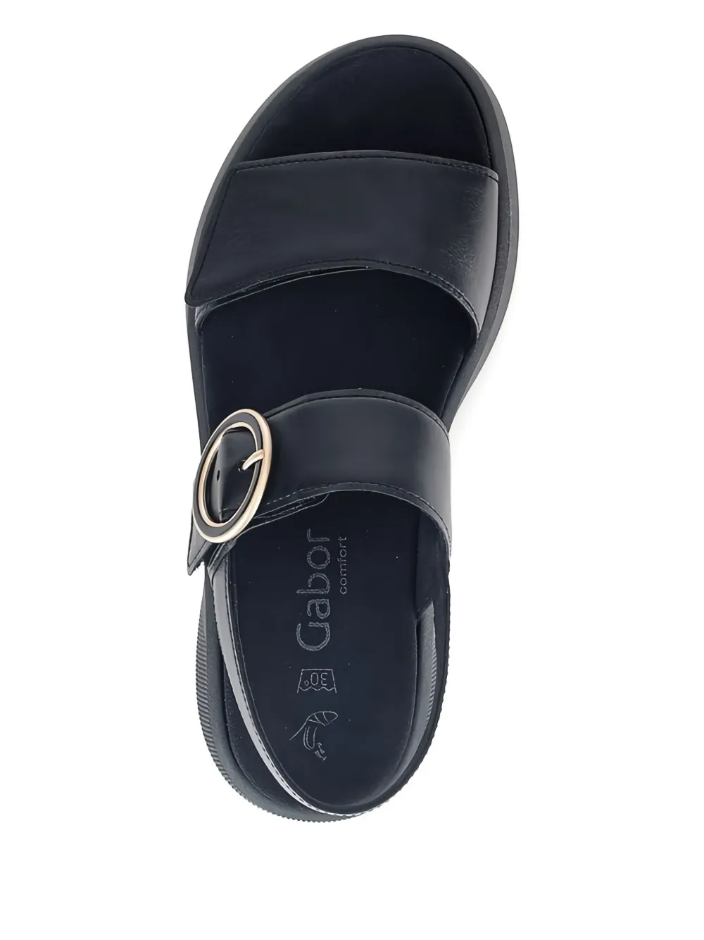 GABOR platform slingback sandals Black