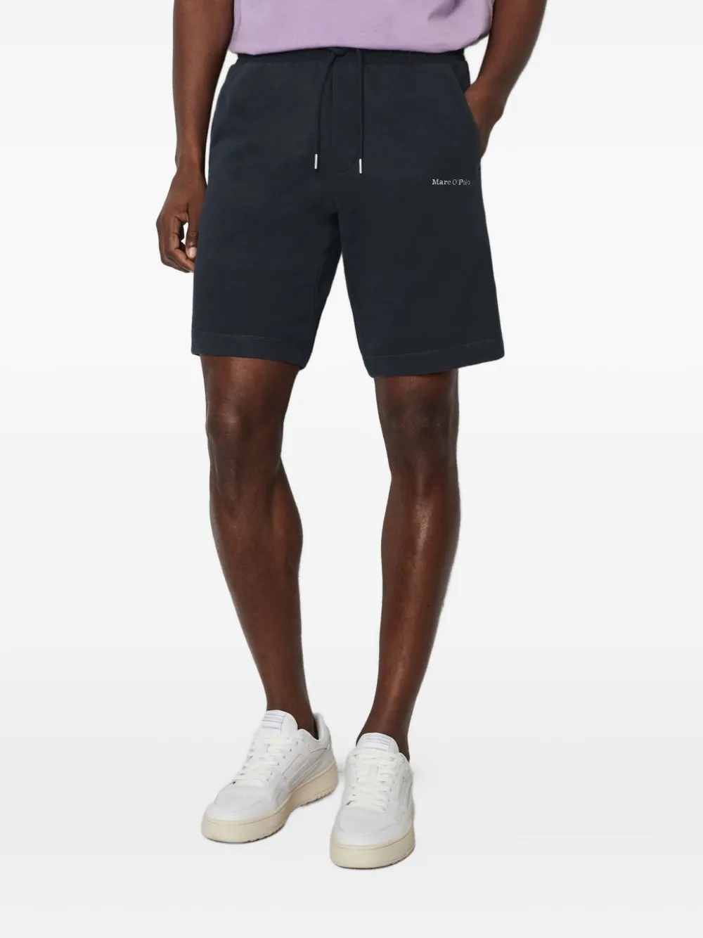 Marc O'Polo Shorts met trekkoordtaille Zwart