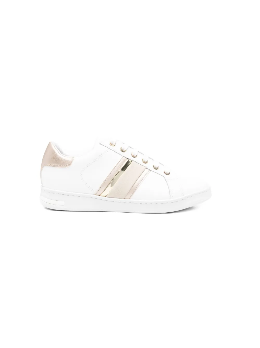 Geox Jaysen leather panelled lace-up sneakers White