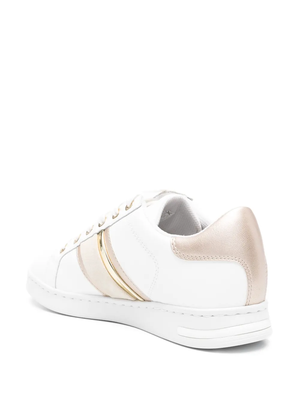 Geox Jaysen leather panelled lace-up sneakers White