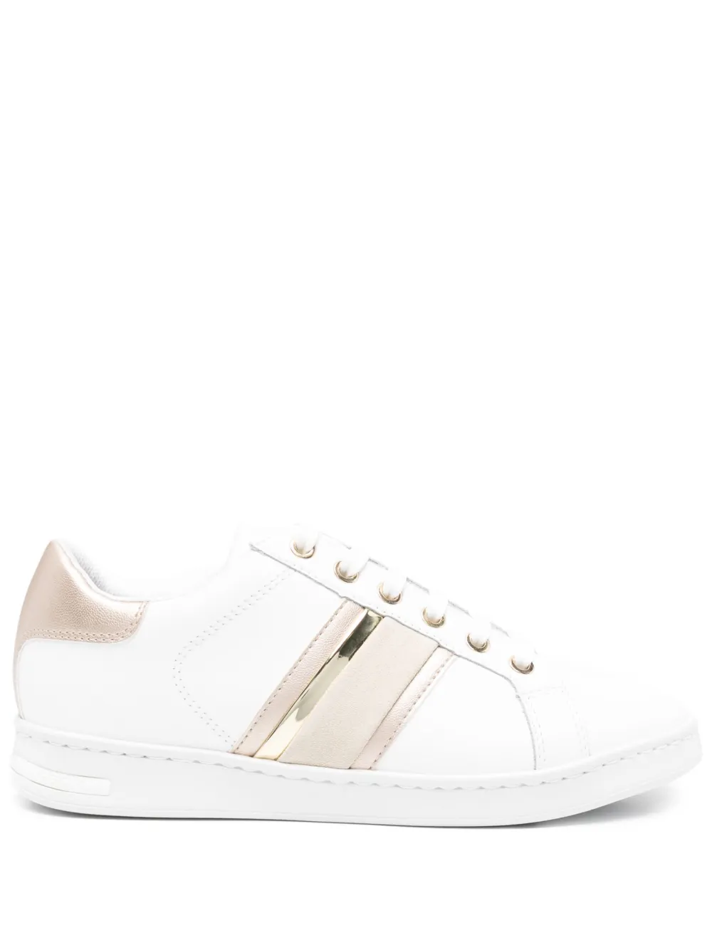Geox Jaysen leather panelled lace-up sneakers White
