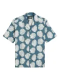 Marc O'Polo leaf-print short-sleeves shirt - Blue