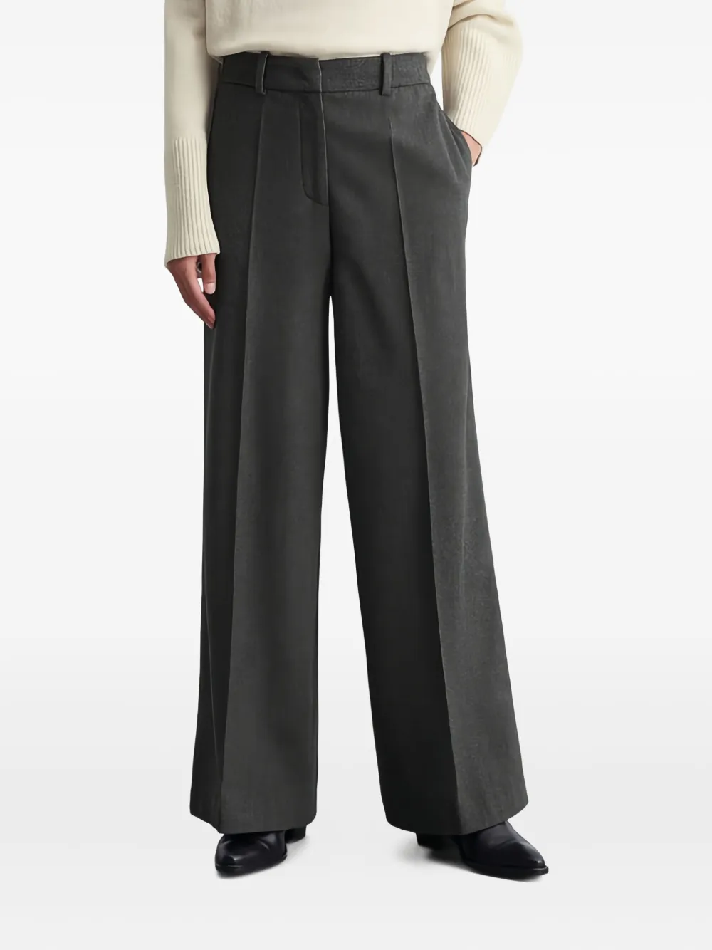 Marc O'Polo Geplooide pantalon Grijs