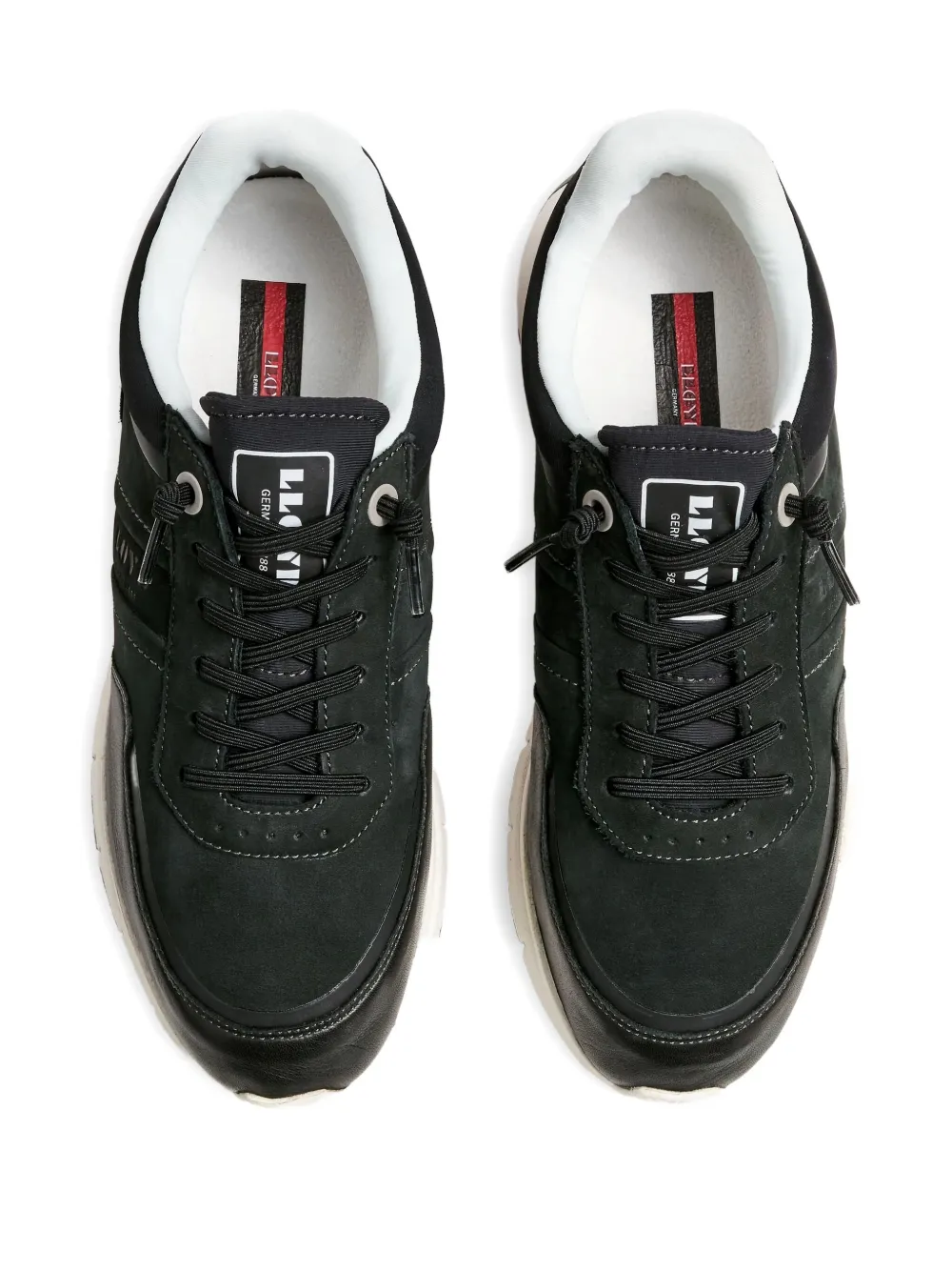 Lloyd Endley suede panelled low-top sneakers Black