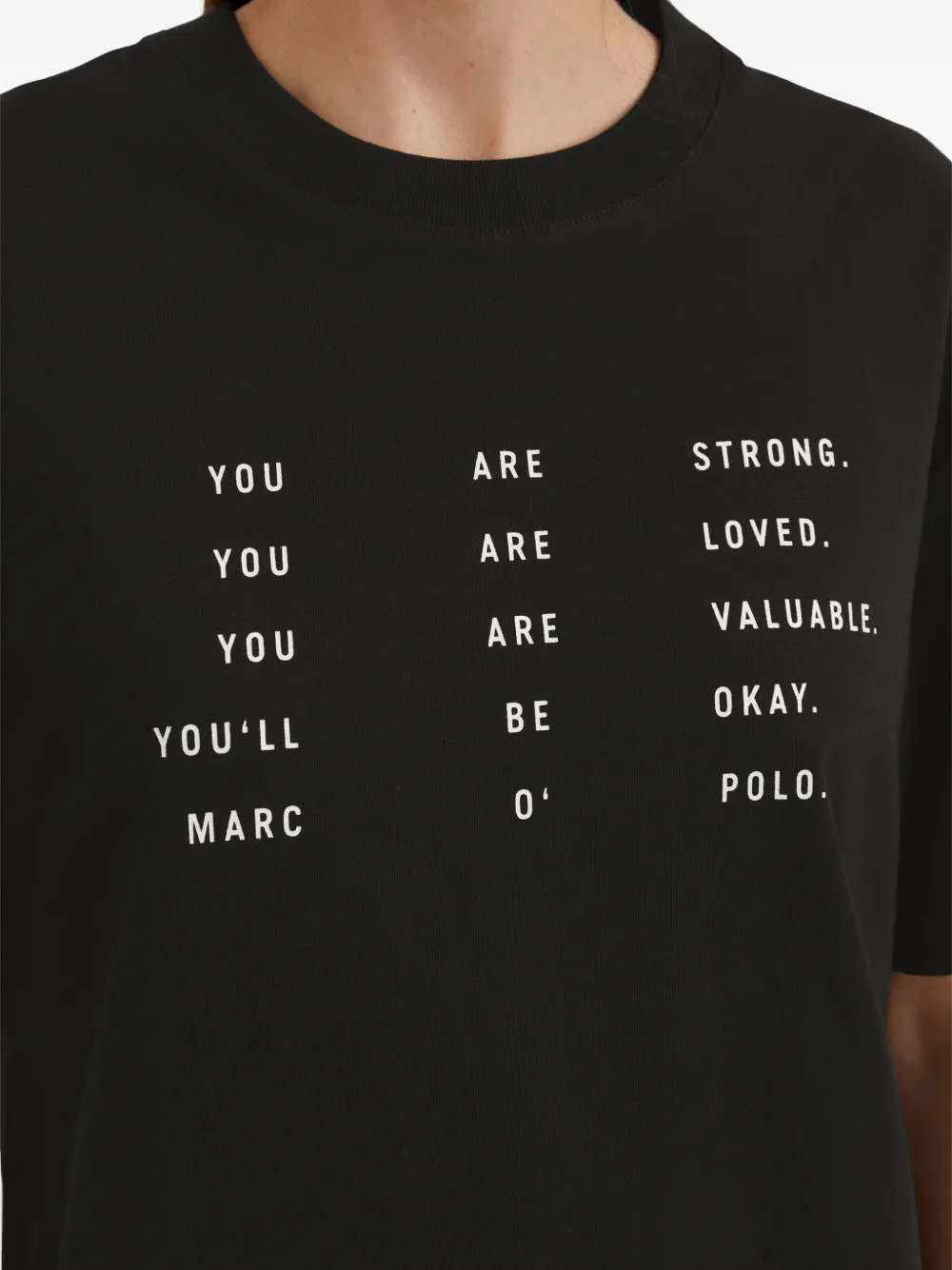 Marc O'polo Slogan-print T-shirt In Black
