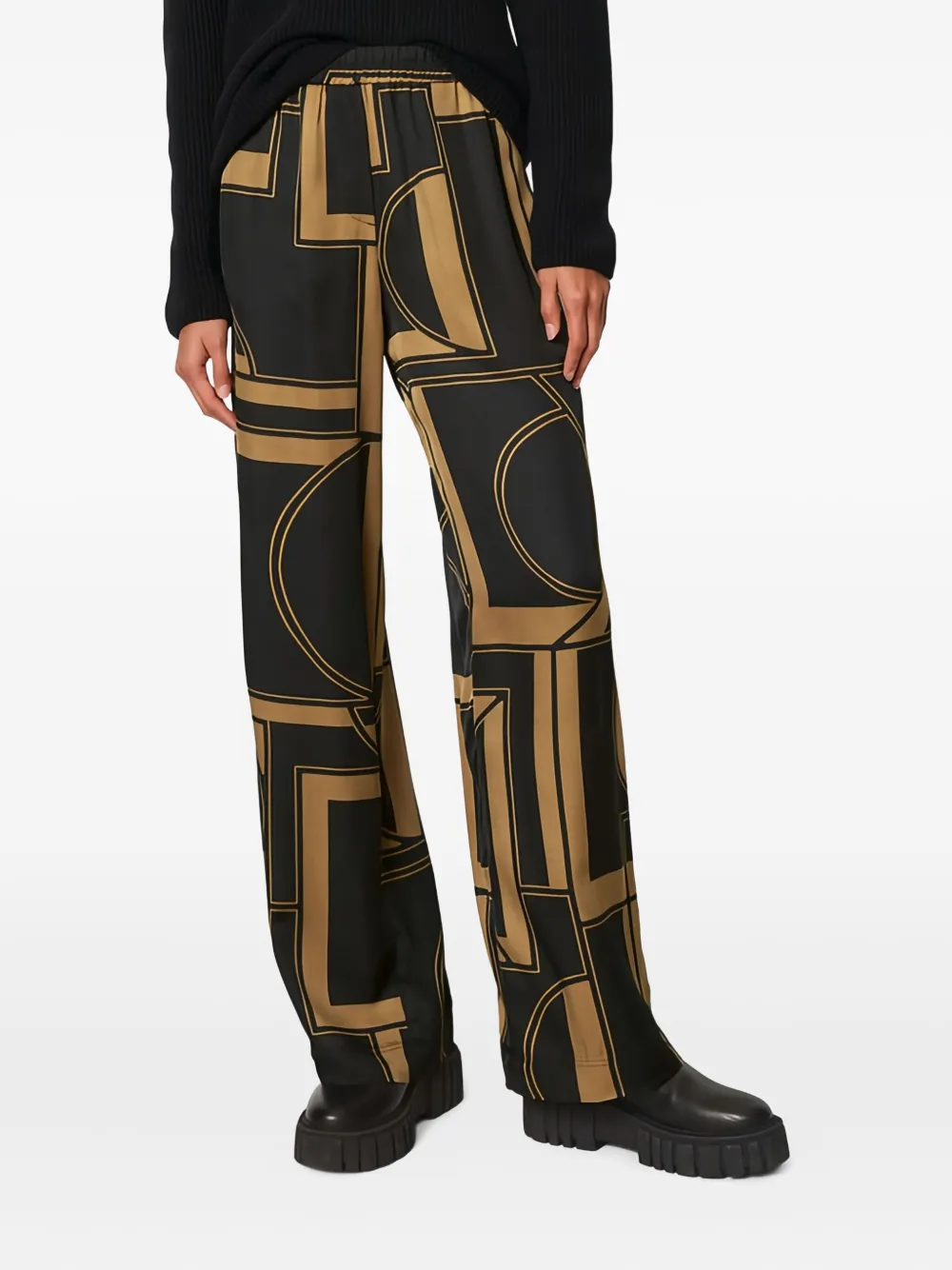 Marc O'Polo geometric-print trousers | Black | Image 1