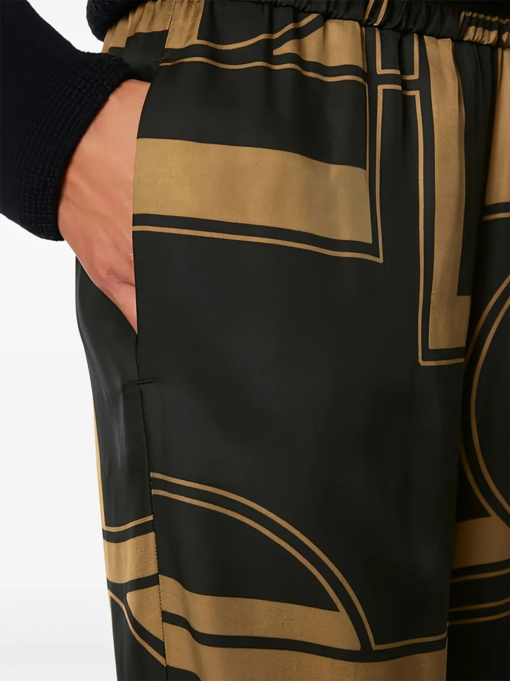 Marc O'Polo Broek met print Zwart