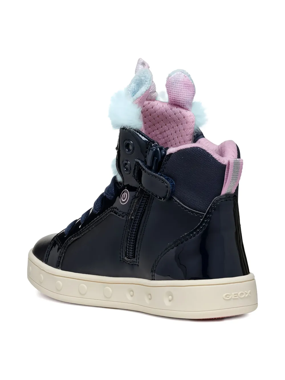 Geox Kids Skylin unicorn-themed high-top sneakers Blue