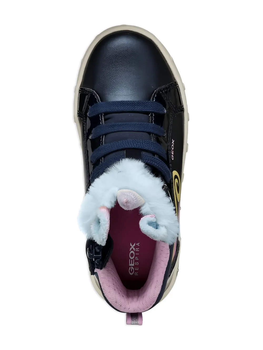 Geox Kids Skylin unicorn-themed high-top sneakers Blue