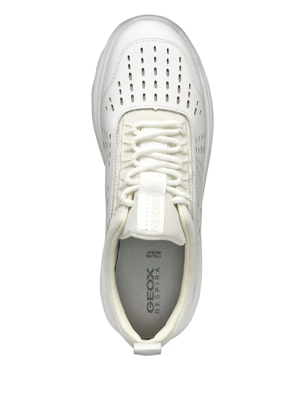 Geox Spherica perforated lace-up sneakers White