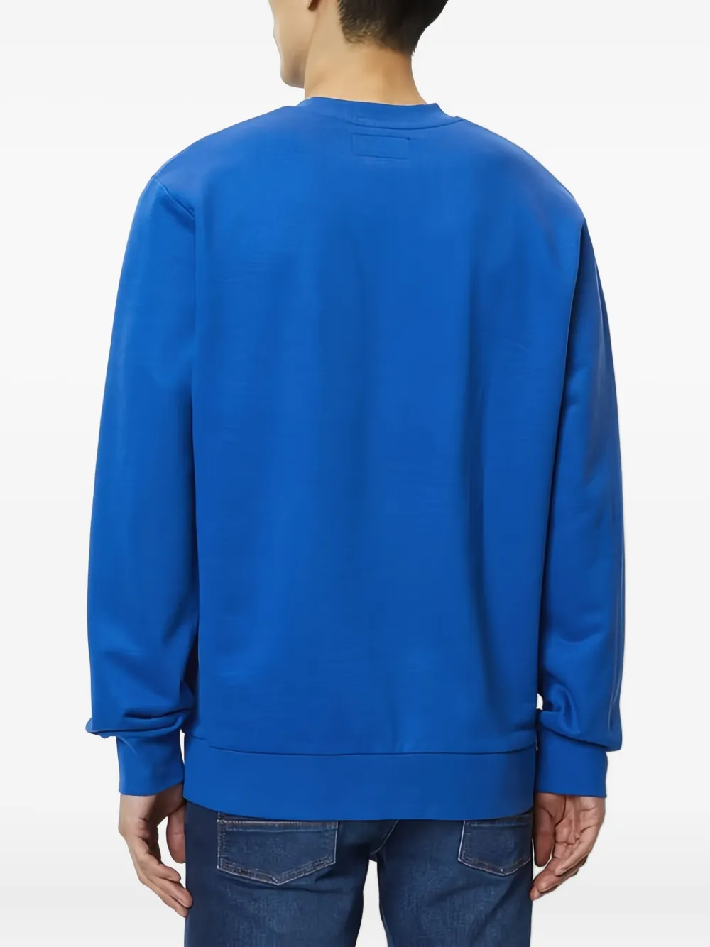 Marc O'Polo Sweater met logodetail en ronde hals Blauw