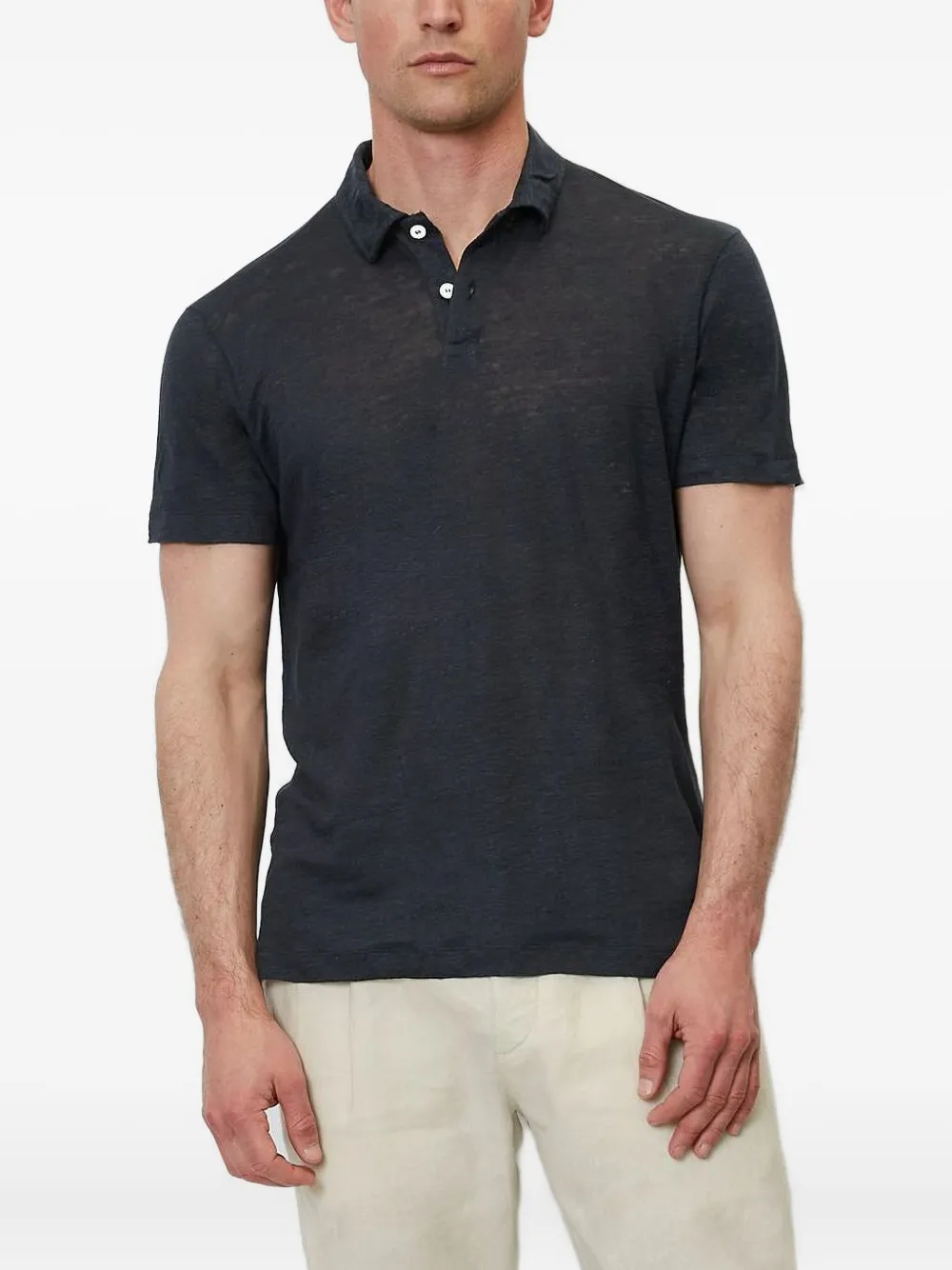Marc O'Polo fine-knit polo shirt - ブルー Marc O'Polo fine-knit polo shirt - ブルー