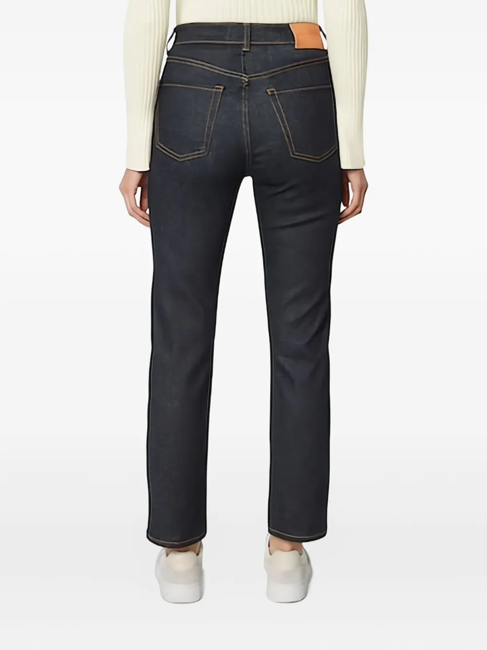 Marc O'Polo Jeans met contrasterende stiksels Zwart