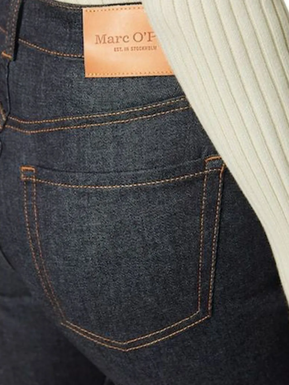 Marc O'Polo Jeans met contrasterende stiksels Zwart