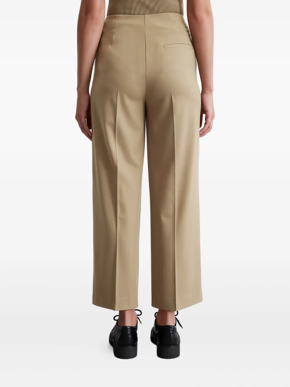 Marc O'polo Wide-leg Cropped Trousers In Brown
