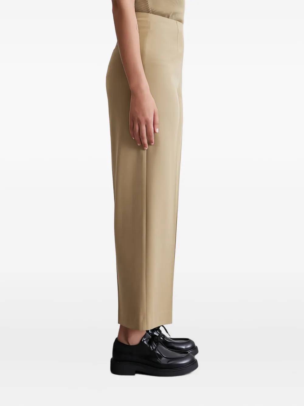 Marc O'polo Wide-leg Cropped Trousers In Brown