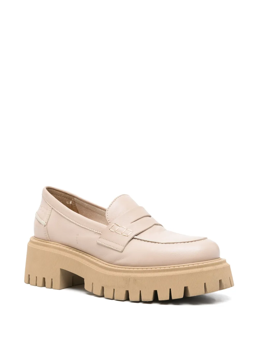 Marc O'Polo 50mm Alma leather loafers - Beige