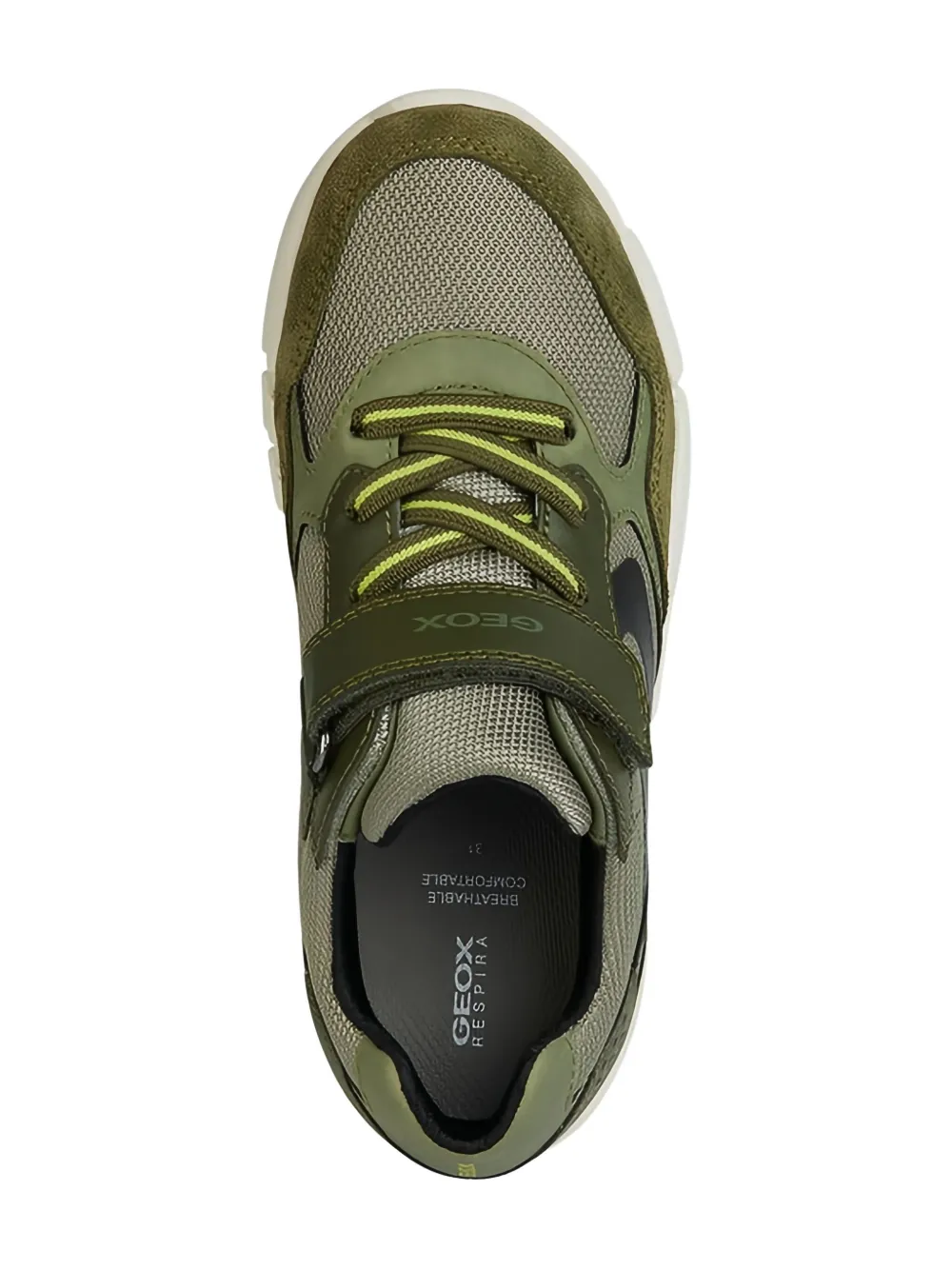Geox Flexyper Mesh-panelled Sneakers In Green