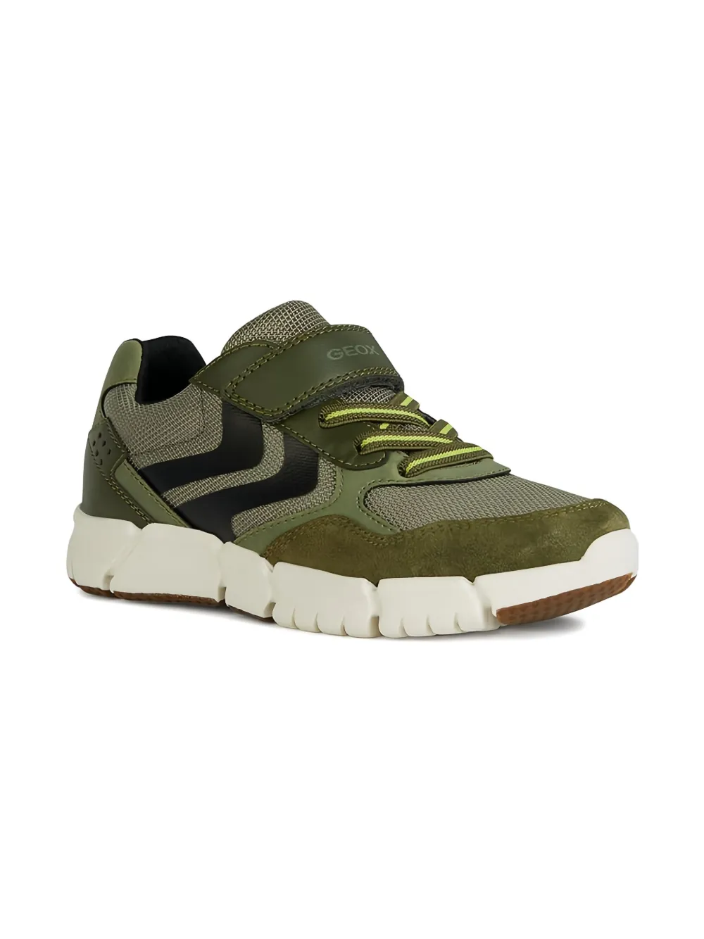Geox Flexyper Mesh-panelled Sneakers In Green