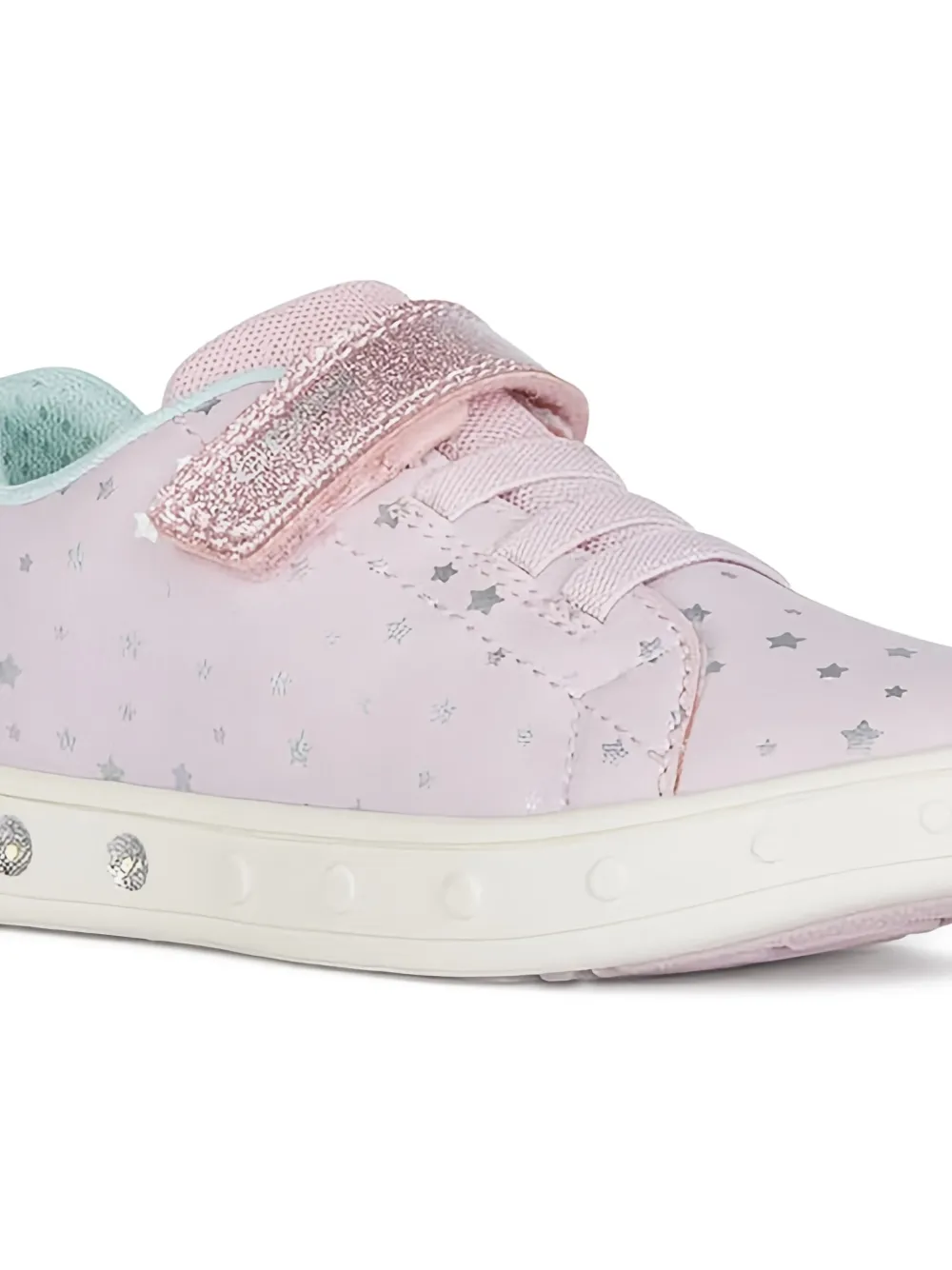 Geox Kids Skylin glitter star-print sneakers Pink