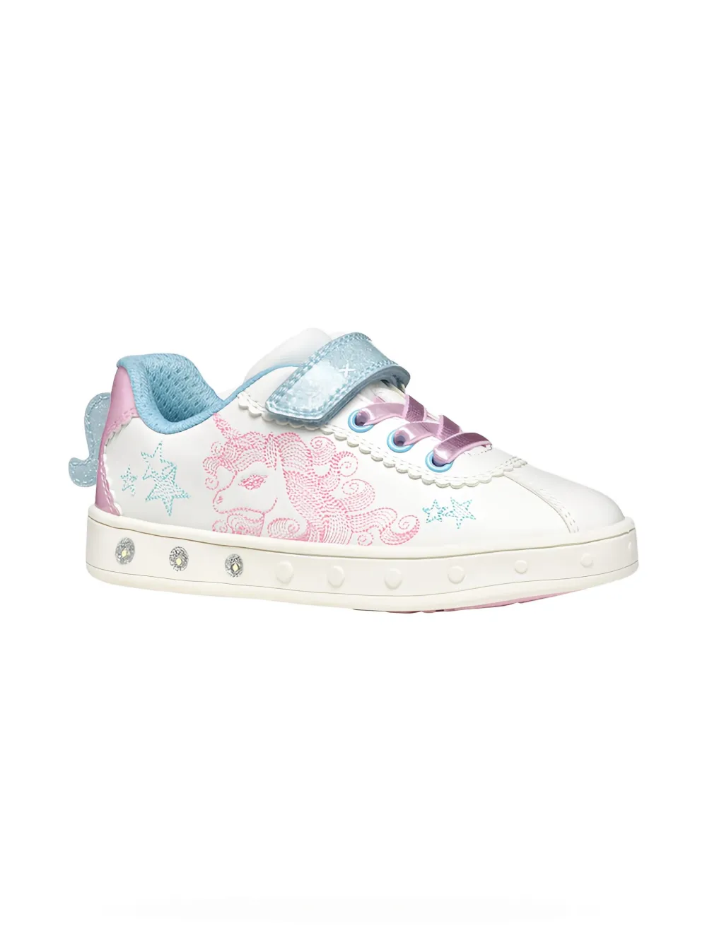 Geox Kids Skylin unicorn-embellished sneakers White