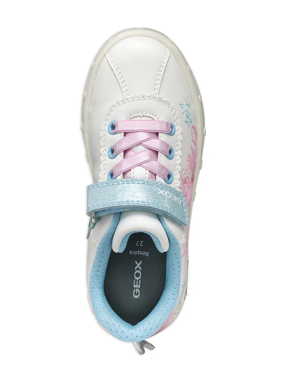 Geox Kids Skylin unicorn-embellished sneakers Wit