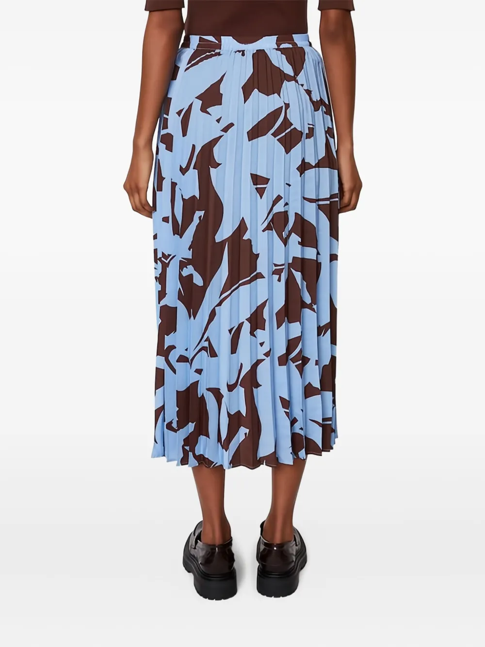 Marc O'Polo Plooirok met print Blauw
