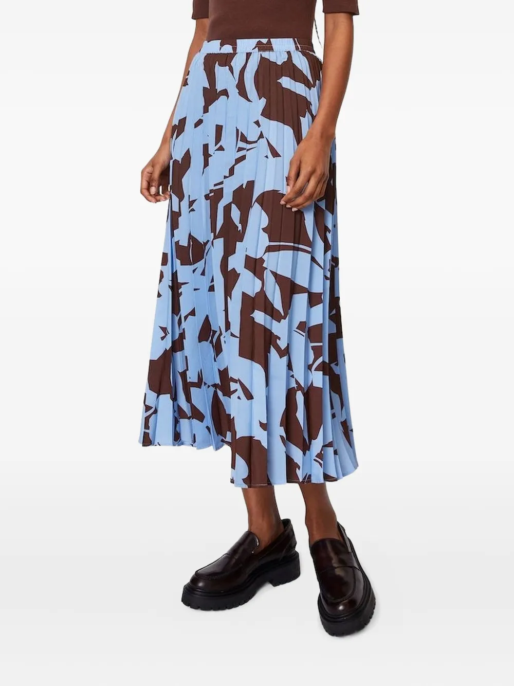 Marc O'Polo Plooirok met print Blauw