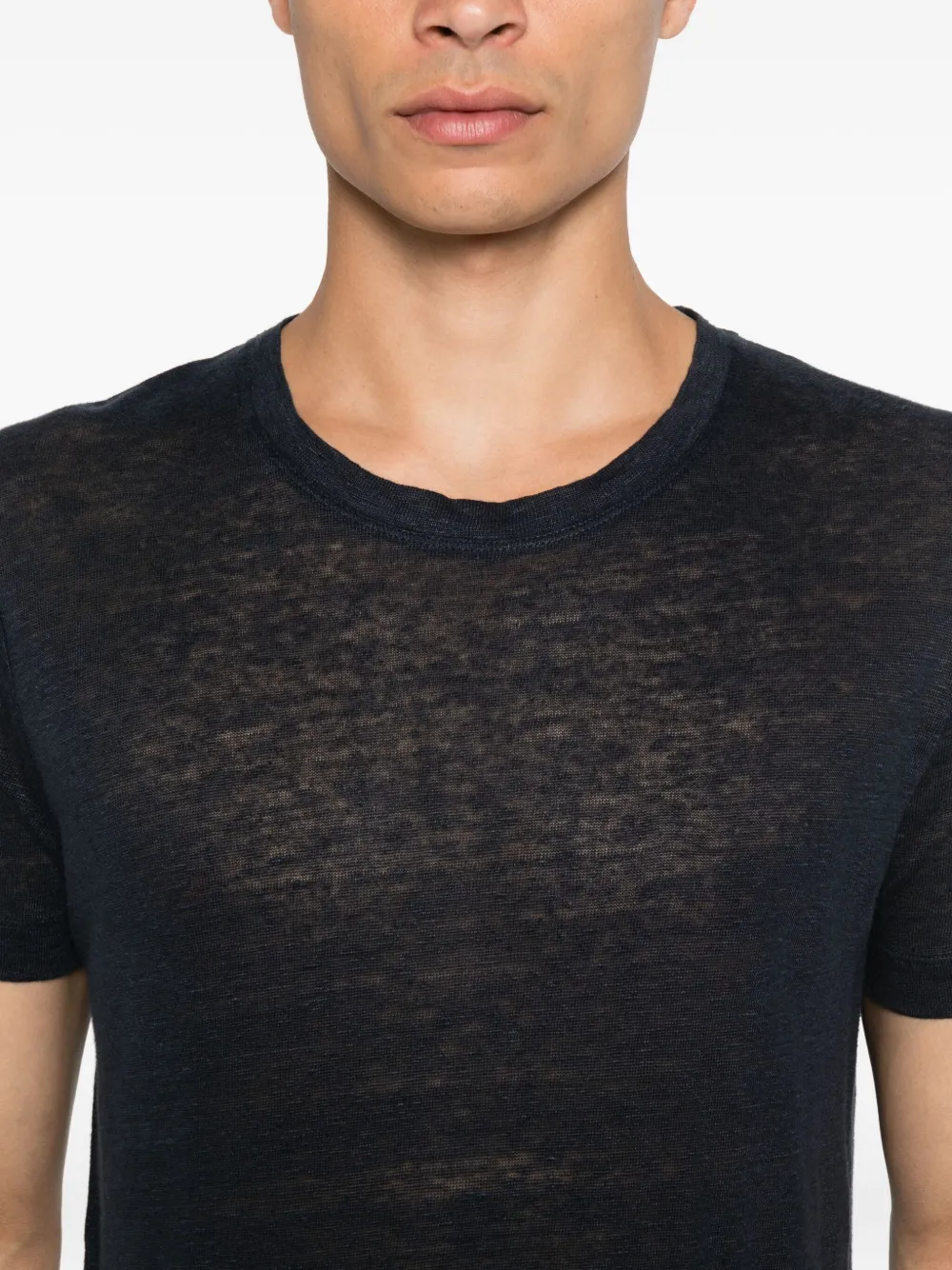 Marc O'Polo Linnen T-shirt Blauw