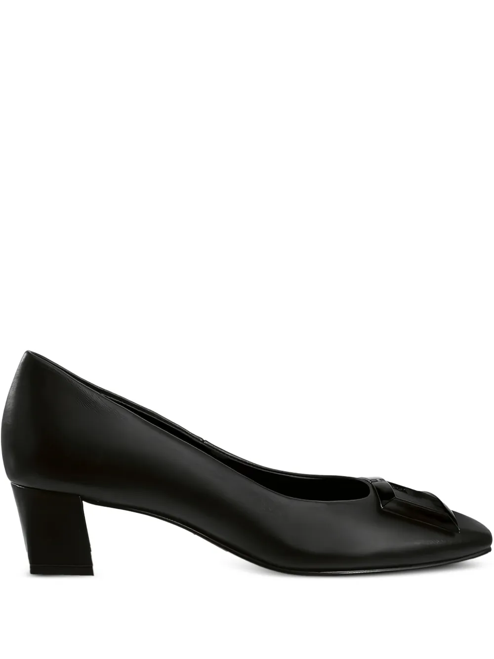 Hogl Thilda square-buckle block-heel pumps | Black | Image 1